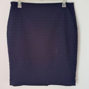 Banana Republic Navy Blue Swiss Dot Mini Skirt Size 8